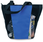 Zippered Partial Mesh Tote 